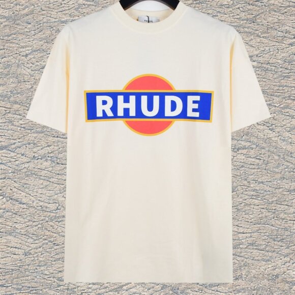 Rhude Men's Cream Short Sleeve
